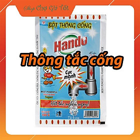 Bột thông tắc cống đường ống nước thải nội địa Hando 100Gr Xanh