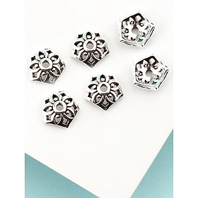 Combo 6 cái charm chụp hạt, bọc hạt họa tiết hoa văn - Ngọc Quý Gemstones
