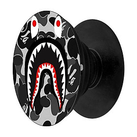 Popsocket in dành cho điện thoại mẫu Bape Xám Đen - Hàng chính hãng