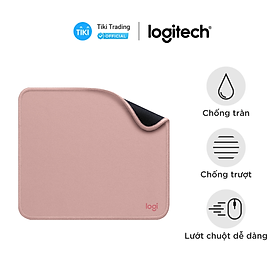 Lót chuột Logitech Mouse Pad - Đế cao su chống trượt, lướt dễ dàng, bề mặt chống đổ tràn, bền bỉ, nhỏ gọn - Màu