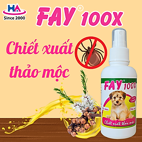 Sạch ve rận FAY 100X (100ml) - Chiết xuất thảo mộc