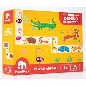 Đồ chơi Giáo dục MyndToys Trò chơi Domino Thú rừng Boardgame – Domino In the Wild cho bé từ 3 tuổi