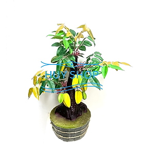 Mua Chậu cây Trái KHẾ (12 trái  cao 57cm) nhân tạo trang trí nhà cửa