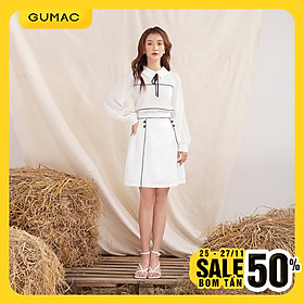 Chân váy nữ VA1068 GUMAC thiết kế rã phối viền