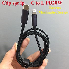 Mua Cáp sạc ip CtoL PD20W Baseus Minimalist Series (1m) CAJY010003_ Hàng chính hãng