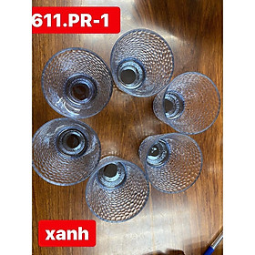 Mua Bộ 6 cốc thủy tinh xanh uống nước  trà cà phê vân nhám cao cấp