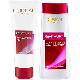 Bộ Sản Phẩm Chăm Sóc Da Mặt L'oreal ZVN00387: Sữa Rửa Mặt Săn Chắc Da 100ml + Nước Hoa Hồng 200ml