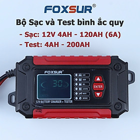 Mua Bộ Sạc Bình Và Test Ắc Quy Thông Minh FOXSUR 12V - Công Nghệ Nhật Hiện Đại