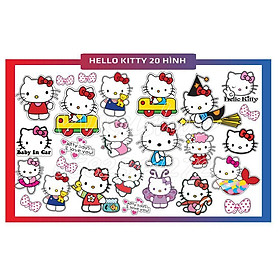 Combo 20 sticker decan Hello Kitty, decal ngoài trời không sợ mưa nắng,sticker trang trí cho bé yêu dán tại nhà