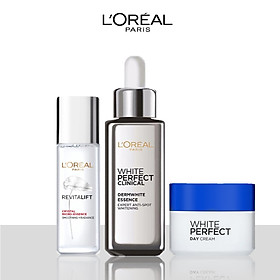 Bộ serum và kem dưỡng giảm thâm nám,căng mướt bảo vệ da L'Oreal Paris White Perfect Clinical (Clinical serum,WP 20,ME22)
