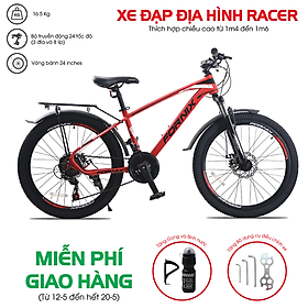 Xe đạp địa hình hiệu FORNIX Racer, vòng bánh 24', màu Đen xanh lá