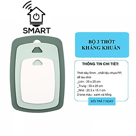 Mua Set 3 Thớt Kháng Khuẩn Chống Trơn Trượt Tiện Dụng