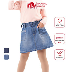 Chân váy jean bé gái 3-10t chính hãng RIOMIO Vải Denim Coolmax USA năng