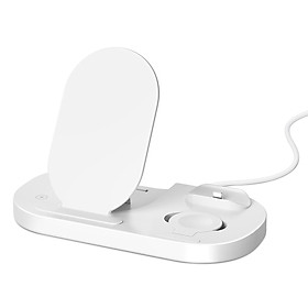 Foldable Wirelessly Charger 3 in 1 High Speed Wirelessly Charging Station 15W Fast Charge Folding Charging Dock