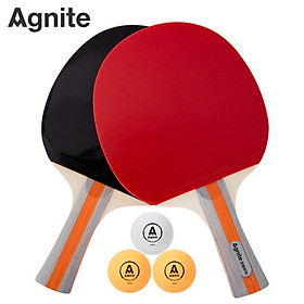 Cặp vơt bóng bàn tay cầm ngắn Agnite - Kèm bóng - 2 chiếc - F2320
