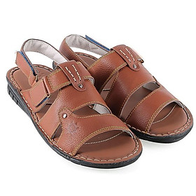 Dép nam Huy Hoàng da bò có quai hậu màu da HP7731