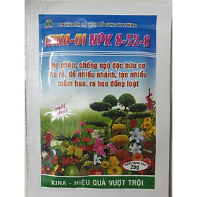 Phân bón SIÊU LÂN - KINA 01 NPK 8-52-8 bổ sung vi lượng KÍCH RỄ - ĐẺ NHÁNH - TẠO NHIỀU HOA và RA HOA ĐỒNG LOẠT