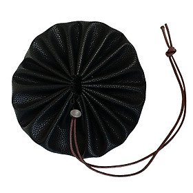 Waterproof 15'' PU Leather Drawstring Tinder Pouch  Camping Outdoor Survival Equipment