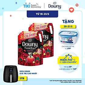 Combo 2 Túi Nước Xả Vải Downy Đam Mê (2.3L/Túi) - Công nghệ nước hoa mới - Lưu hương bền lâu