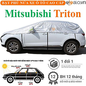 Bạt trùm phủ nửa nóc xe Mitsubishi Triton cải dù 3 lớp cao cấp BPNX - OTOALO