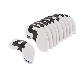 10Pcs Golf Iron Headcover Waterproof Head Cover Golfer Protection 4-9,A~X White