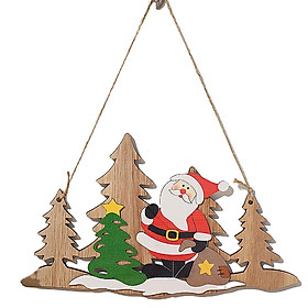 Christmas Door Hanging Sign Rustic Wooden Plaque Crafts for  Wall