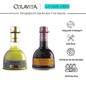 Bộ Gia Vị Dầu Oliu Nguyên Chất Và Giấm Balsamic Tiện Lợi Colavita Olive Oil And Balsamic Cruet Set Xuất xứ Ý