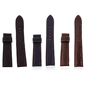 Dây đồng hồ Huy Hoàng da bò size 16, 18, 20 màu nâu đen, tím đậm, nâu bạc HT8126-27-28
