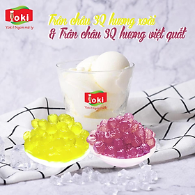 Combo Trân châu 3Q hương xoài Yoki và Trân châu 3Q hương việt quất Yoki