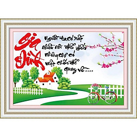 Tranh thêu chữ thập Gia đình DLH-222645