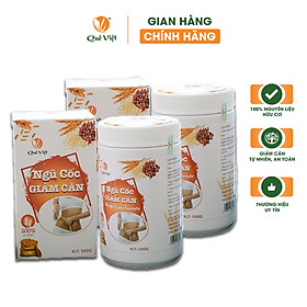 Ngũ cốc giảm cân ăn kiêng Quê Việt 100% nguyên liệu hữu cơ tự nhiên, an toàn 2 hộp x 500gr