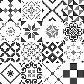 Decal gạch bông - set 32 ô 15x15 - KT 60x120cm - Ms: KT15