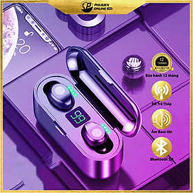 Mua Tai nghe bluetooth không dây FLOVEME F9 True wireless Dock Sạc có Led Báo Pin Kép   pin trâu sạc nhanh  chống nước - Hàng chính hãng