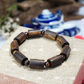 Mua Vòng tay Trầm Hương Sánh Trúc Chìm Nước - Vòng Tay Phong Thủy- Trầm Hương Tự Nhiên - Size 12ly 14ly