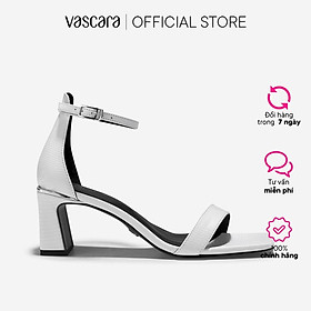 Vascara Giày Sandals Block Heel Phối Vân Kỳ Đà - SDN 0776