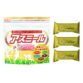 Sữa Tăng Trưởng Chiều Cao Vượt Trội Asumiru Nhật Bản 180g - Vị Đào ( cho bé 3-16 tuổi ) – Tặng 03 bánh quế cuộn hiệu Kapad