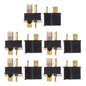 5 Pairs Anti-skidding Deans Plug T Connector Male and Female for RC Battery - intl