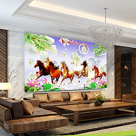 Rèm Tranh 1 Tấm Mẫu Ngựa_32520