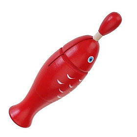 Red Wooden wood block   Toy beater Percussion Instrument kid music Favor