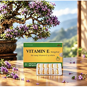 Vitamin E Kingphar , hộp 30v, đẹp da, chống lão hoá