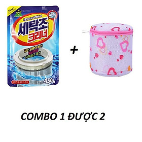 Combo 1 được 2: Bột tẩy lồng máy giặt+ túi giặt đựng đồ lót