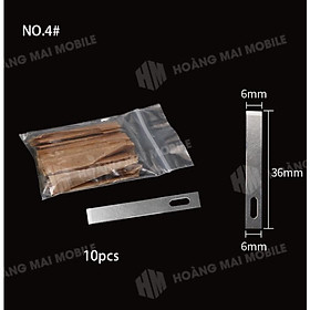 Mua Lưỡi dao số 4 đầu bằng cạo keo  cậy lưng (1 túi = 10 chiếc)