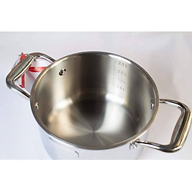 Nồi Elmich trimax Xs 3 lớp đáy liền inox 304 bếp từ trimax 18cm, 20cm, 24cm, 26cm, 28cm Xs 3746