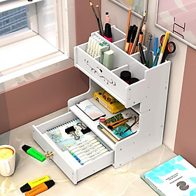 Mua Hộp đựng bút 18 NGĂN đa năng KX78 bằng ván smartboard nhẹ bền màu trắng sang trọng