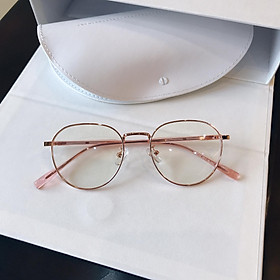 Kính gọng Mắt tròn nhỏ Kim loại Hàn Quốc cao cấp KL29133 + tặng Tuavit móc khóa mini