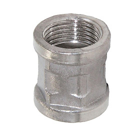 1/2'' Stainless Steel Female Thread Double Head Pipe Coupling Connector DN15