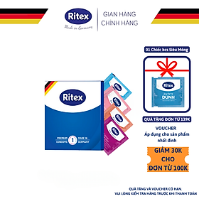 Bao cao su Ritex lẻ 1 chiếc trải nghiệm từ siêu mỏng, kéo dài, gân gai,truyền thống