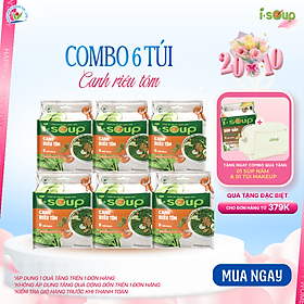Combo 6 Túi Canh Riêu Tôm Ăn Liền ISoup Sấy Thăng Hoa