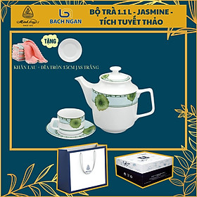 Bộ trà 1.1 L - Jasmine - Tích Tuyết Thảo - Gốm sứ cao cấp Minh Long I