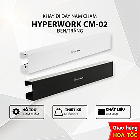 Mua Khay đi dây nam châm HyperWork CM-02 - Giúp giấu dây gọn gàng - Thiết kế nam châm thông minh phù hợp mọi loại bàn - Hàng Chính Hãng